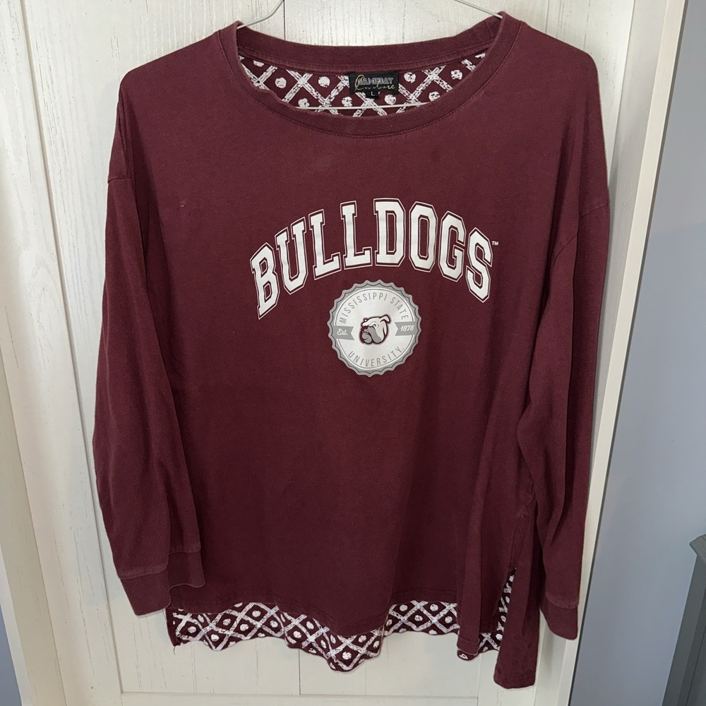 Gameday Couture Mississippi State Bulldogs Women's Oversized Shirt Maroon Large